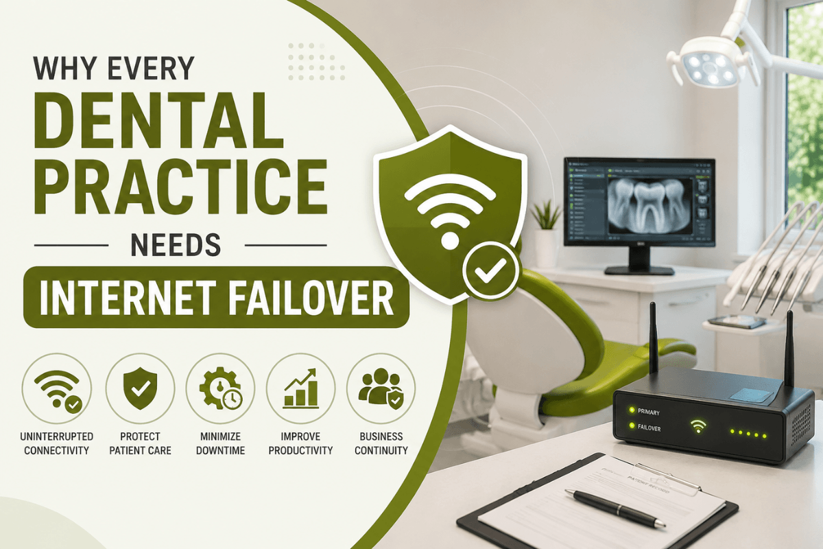 Dental internet failover solution for modern dental practice