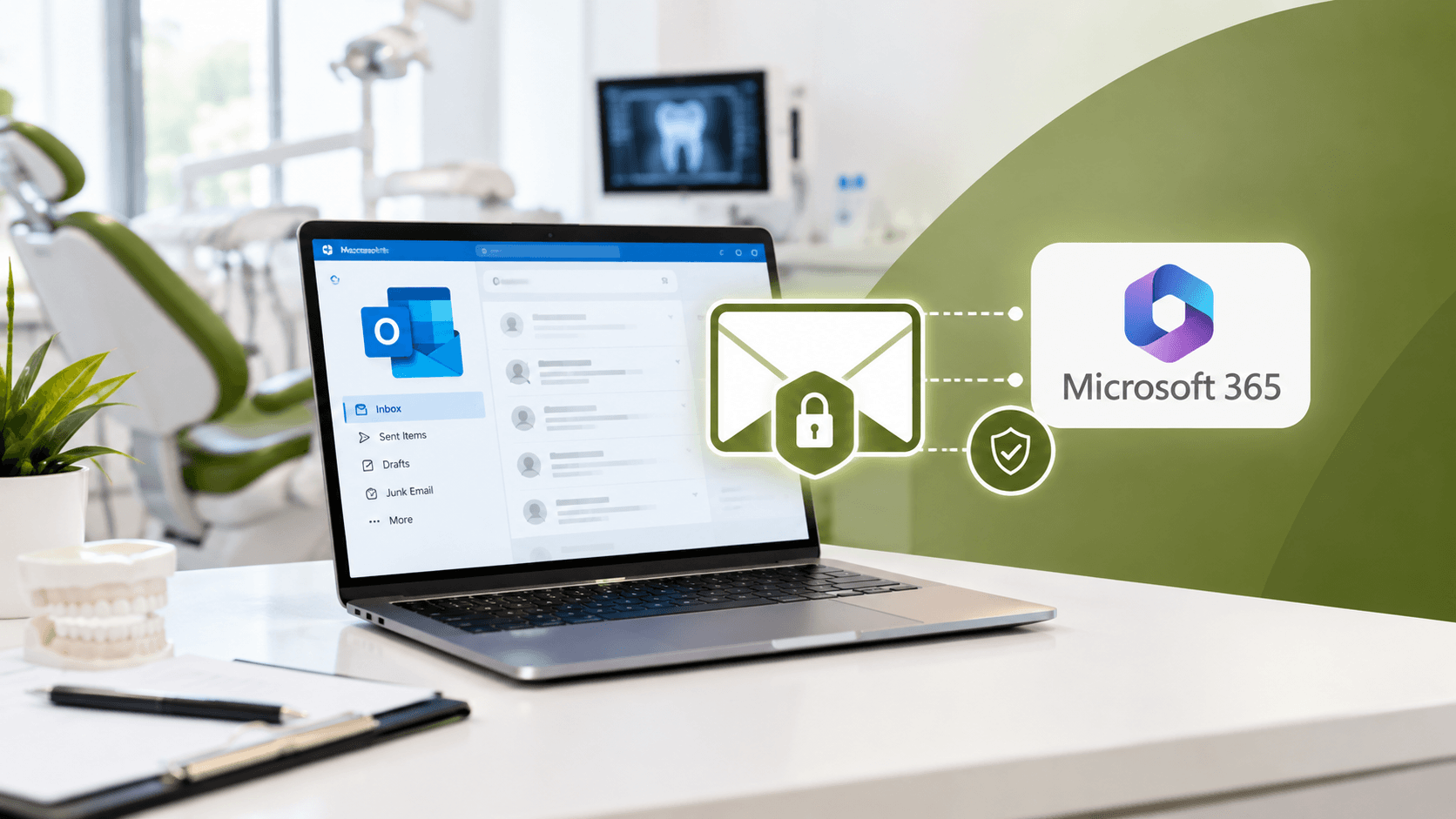 Microsoft 365 email encryption for dental practices protecting patient information